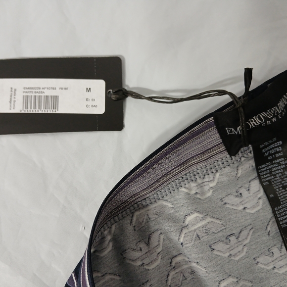 Emporio Armani Men's Teal / Navy Briefs Collection 4 Pair Mediums New With Tags - Picture 2 of 9